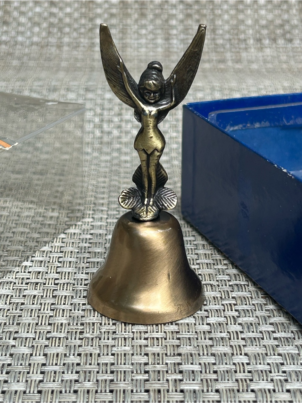 Vintage Disney Brass Tinker Bell /Bell in original box - collectible - Picture 2 of 6
